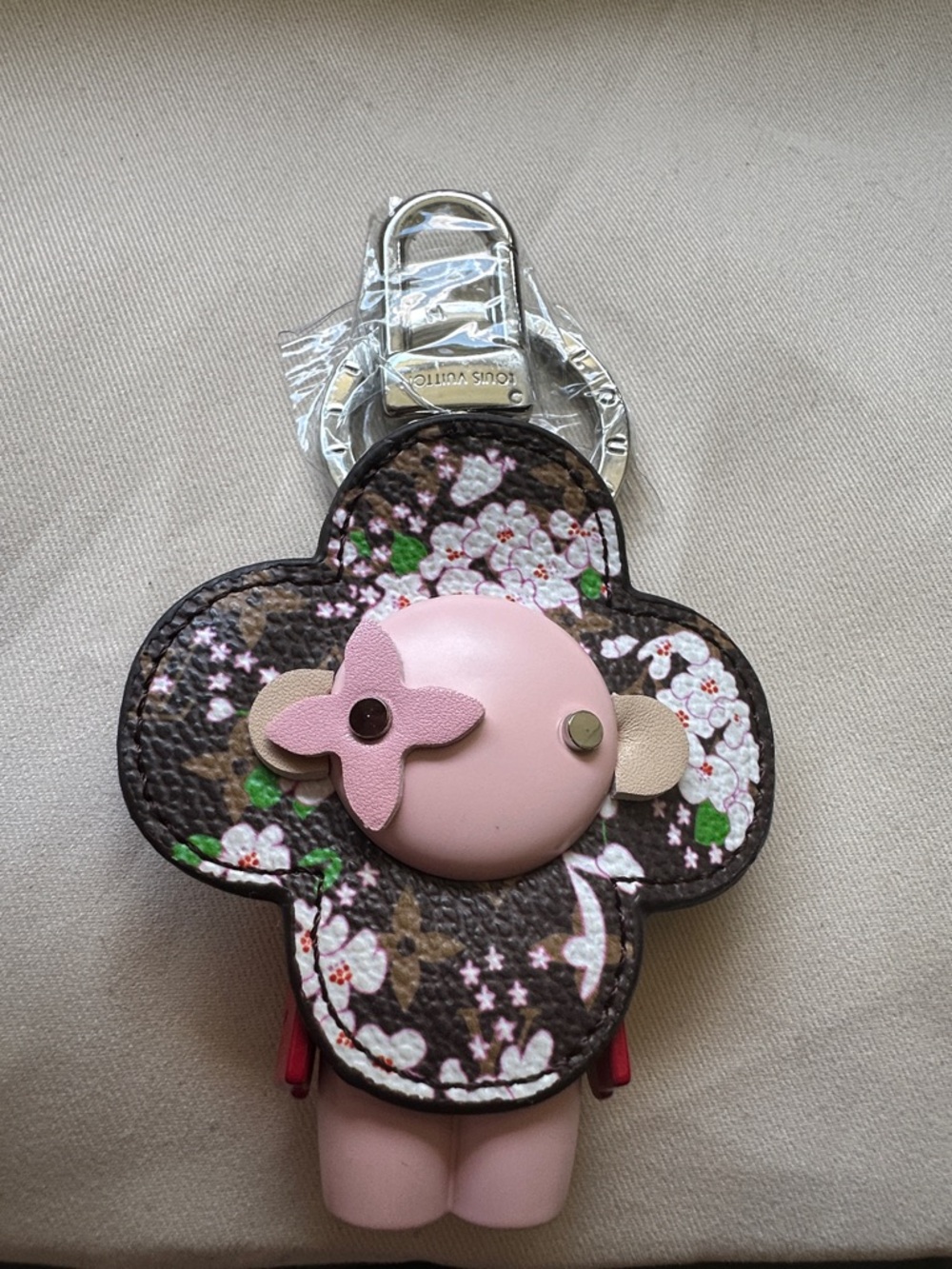 Louis Vuitton Pink Floral Monogram Flower Charm Key Holder - Picture 2 of 5